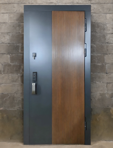 Двухцветная дверь с умным замком