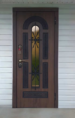 Теплая дверь с окном